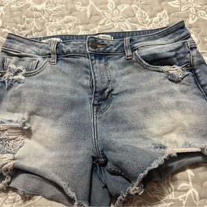 Vigoss Blue Distressed Jean Shorts